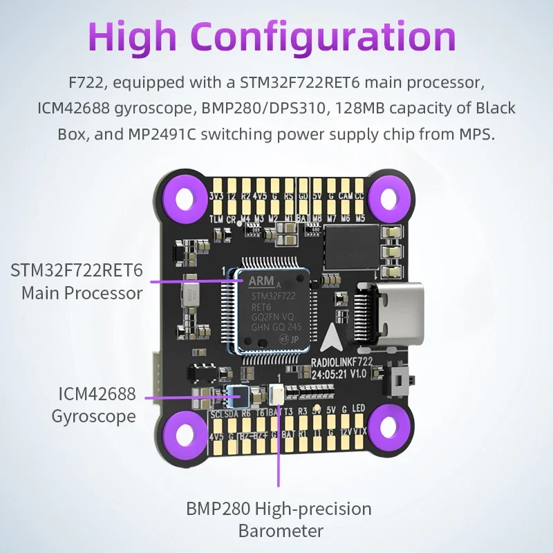 RoRusRadiolink F722 Flight Con - Betaflight Fc F7 recension och pris