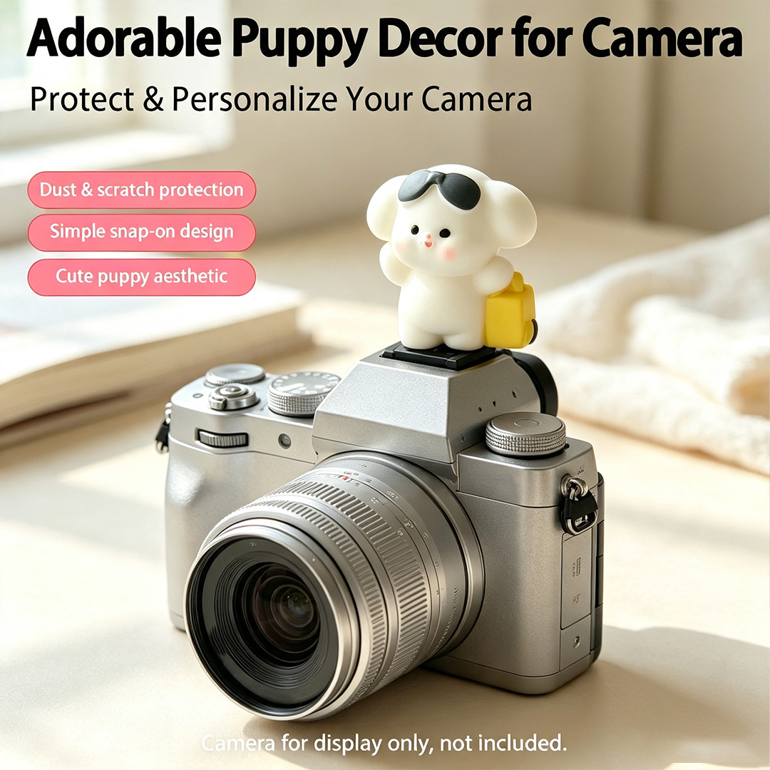Cute 3D Puppy Camera Hot Shoe  - Canon Camera Eos R8 recension och pris